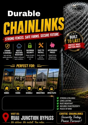 Gauge 12.5 Chainlink 5ft, 80x80mm Mesh