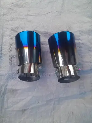 Universal Muffler Exhaust Pipe Tip Curved Rainbow Stainless Steel