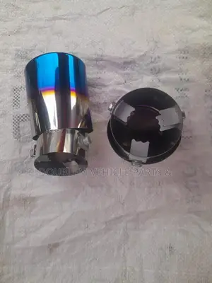 Universal Muffler Exhaust Pipe Tip Curved Rainbow Stainless Steel
