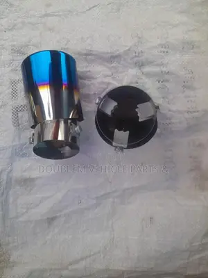 Universal Muffler Exhaust Pipe Tip Curved Rainbow Stainless Steel