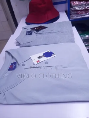 Grey Poloshirts of Different Brands Texture Available