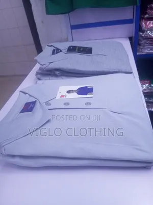 Grey Poloshirts of Different Brands Texture Available