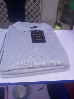 Grey Poloshirts of Different Brands Texture Available