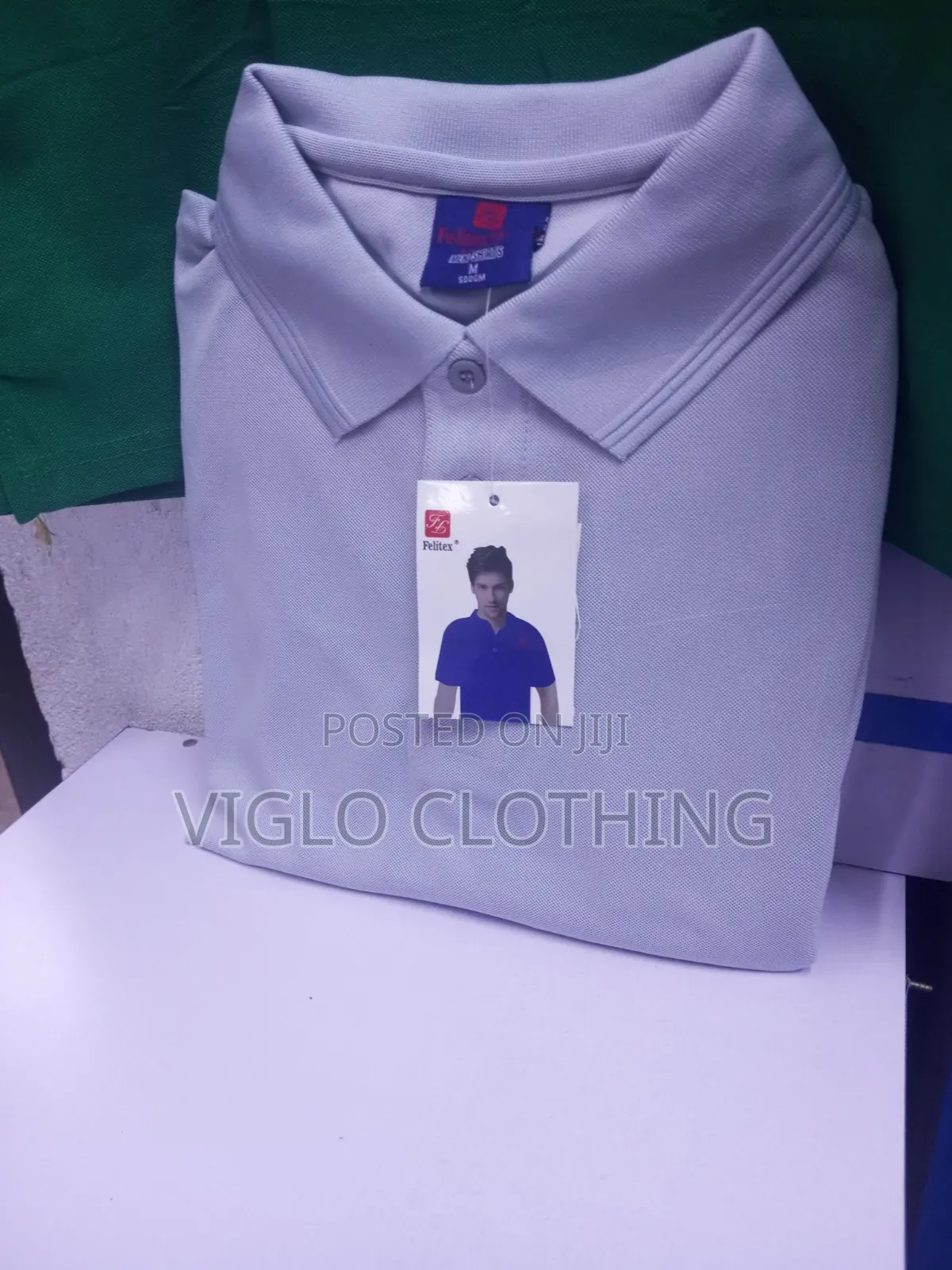 Grey Poloshirts of Different Brands Texture Available