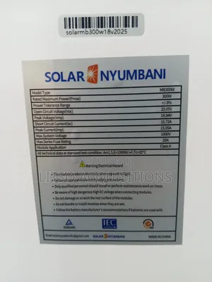 Solar Nyumbani 300W Solar Panel 12V 19.94V High Current