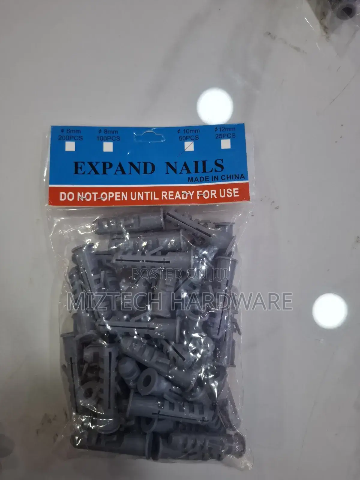 Expansion Nails / Wall Plugs – 6mm, 8mm, 10mm 12mm