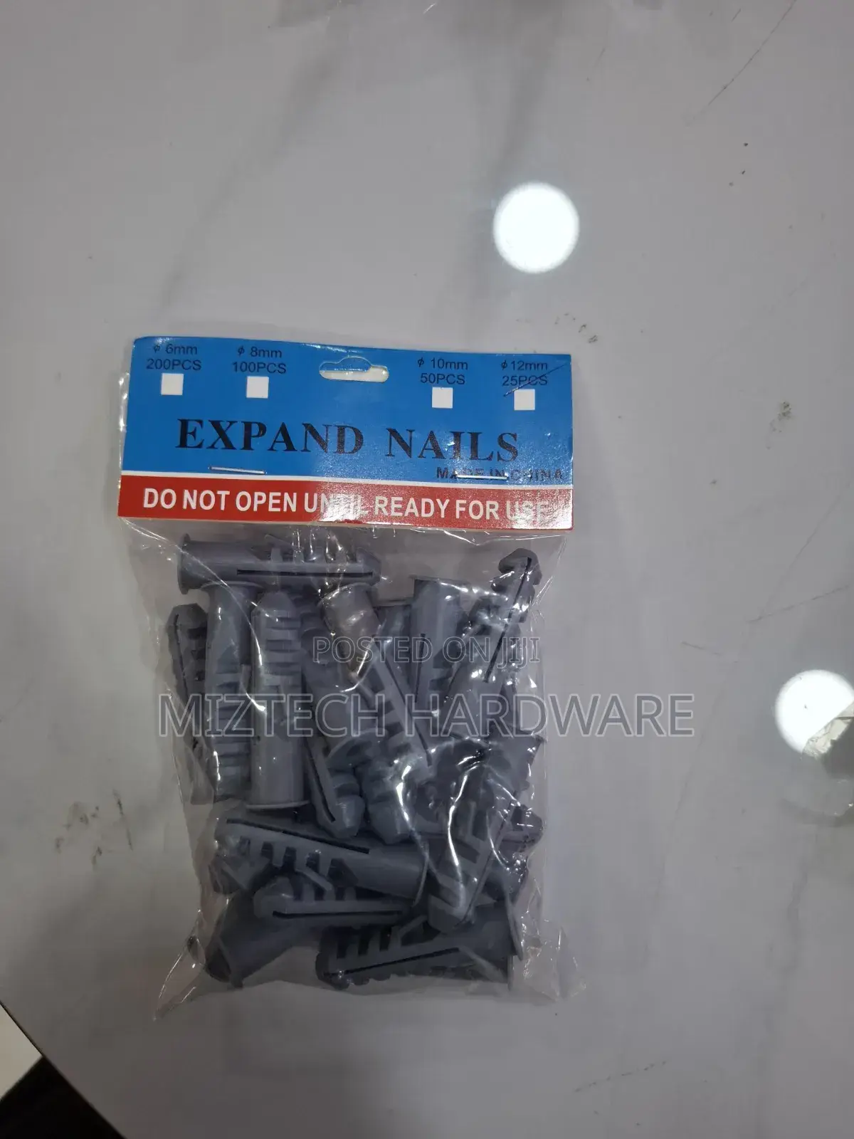 Expansion Nails / Wall Plugs – 6mm, 8mm, 10mm 12mm