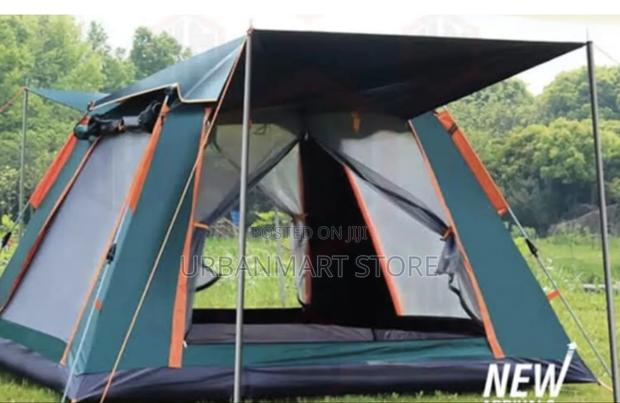 Automatic Hydraulic Camping Tent With Mesh Doors Windows- 8 People