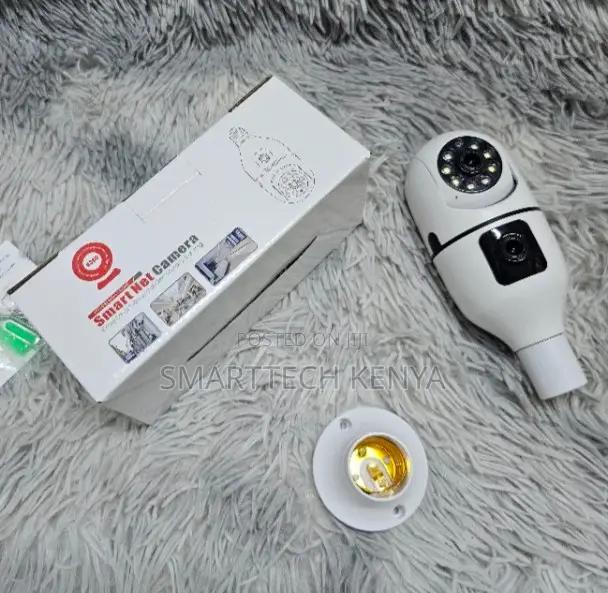 Smart E27 Bulb CCTV Camera With Dual Lens Remote Monitoring