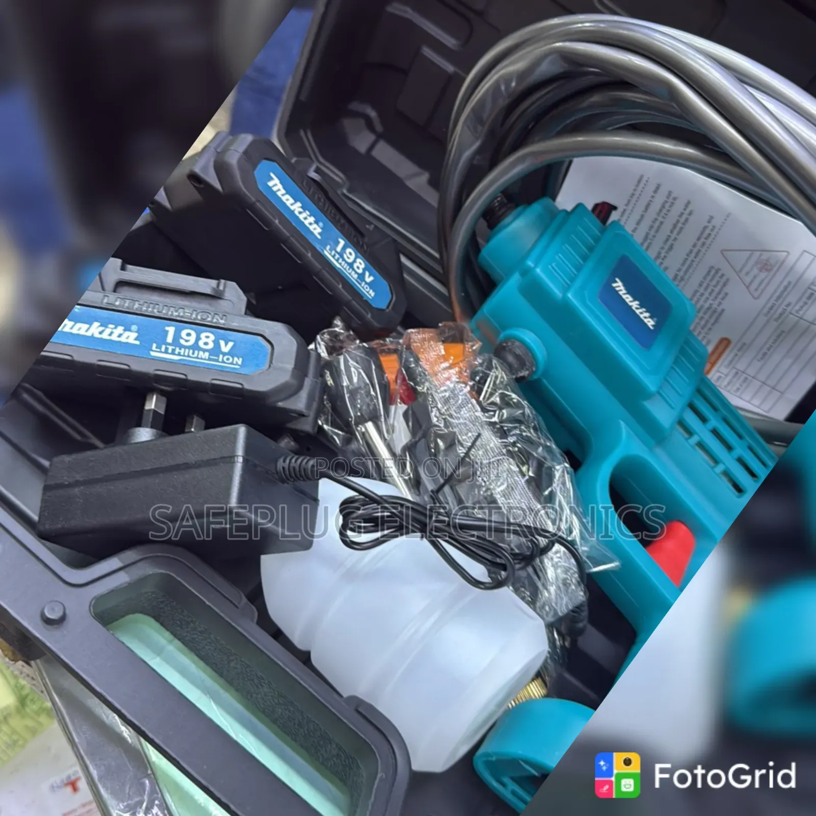 198V Cordless Pressure Washer – Portable Car Home Cleaning Gun