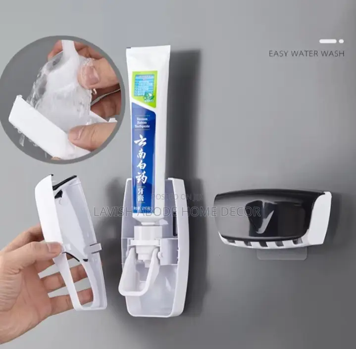 Toothbrush Holder Toothpaste Dispenser - Multiple Colors