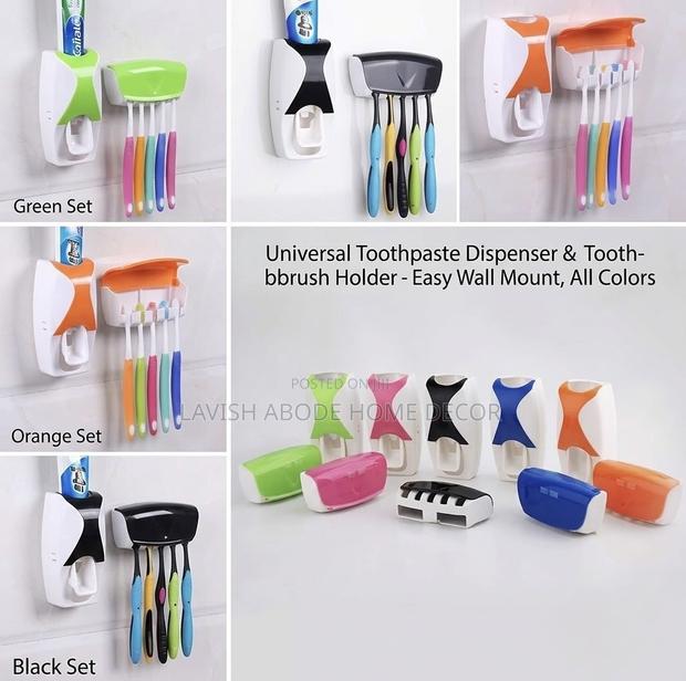 Toothbrush Holder Toothpaste Dispenser - Multiple Colors - thumbnail 2