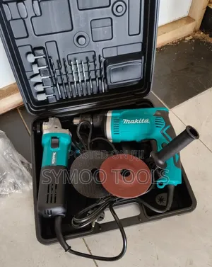 Makita Electric Drill and Angle Grinder Combo Tool Kit