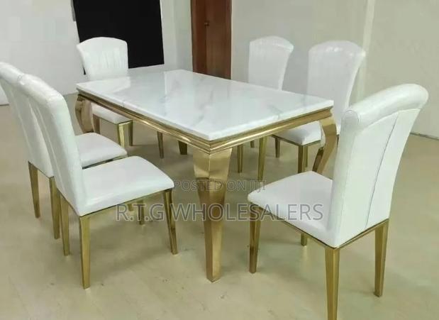 6 Sitter Executive Modern Advanced Marble Dinning Table at  - thumbnail 2