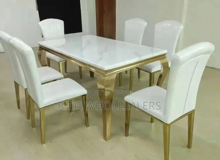 6 Sitter Executive Modern Advanced Marble Dinning Table at 