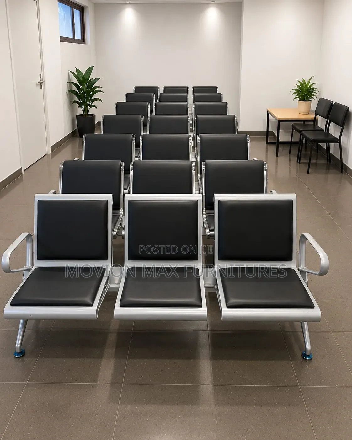 Link Chairs, Heavy Duty Leather Waiting Chairs