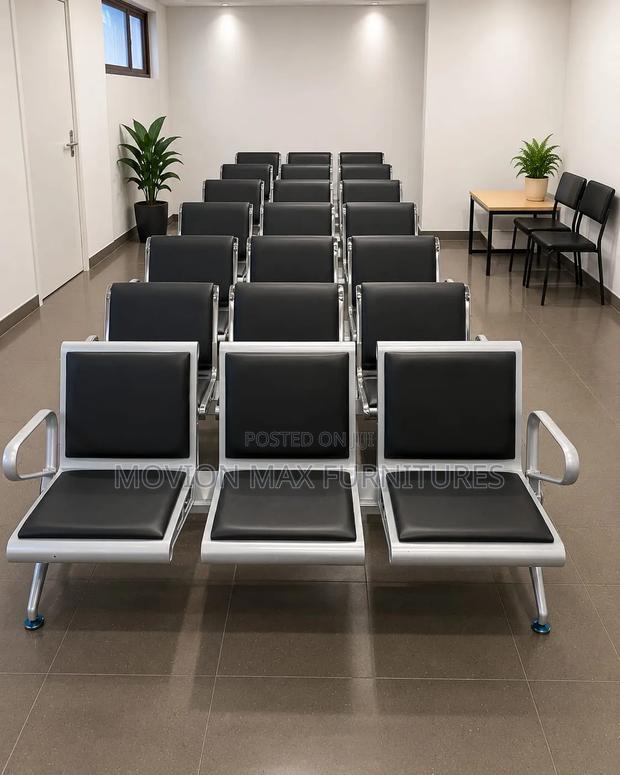 Link Chairs, Heavy Duty Leather Waiting Chairs