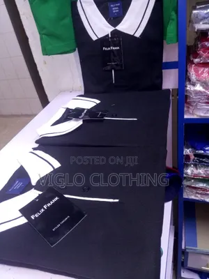 White Body, Collar Black Poloshirts