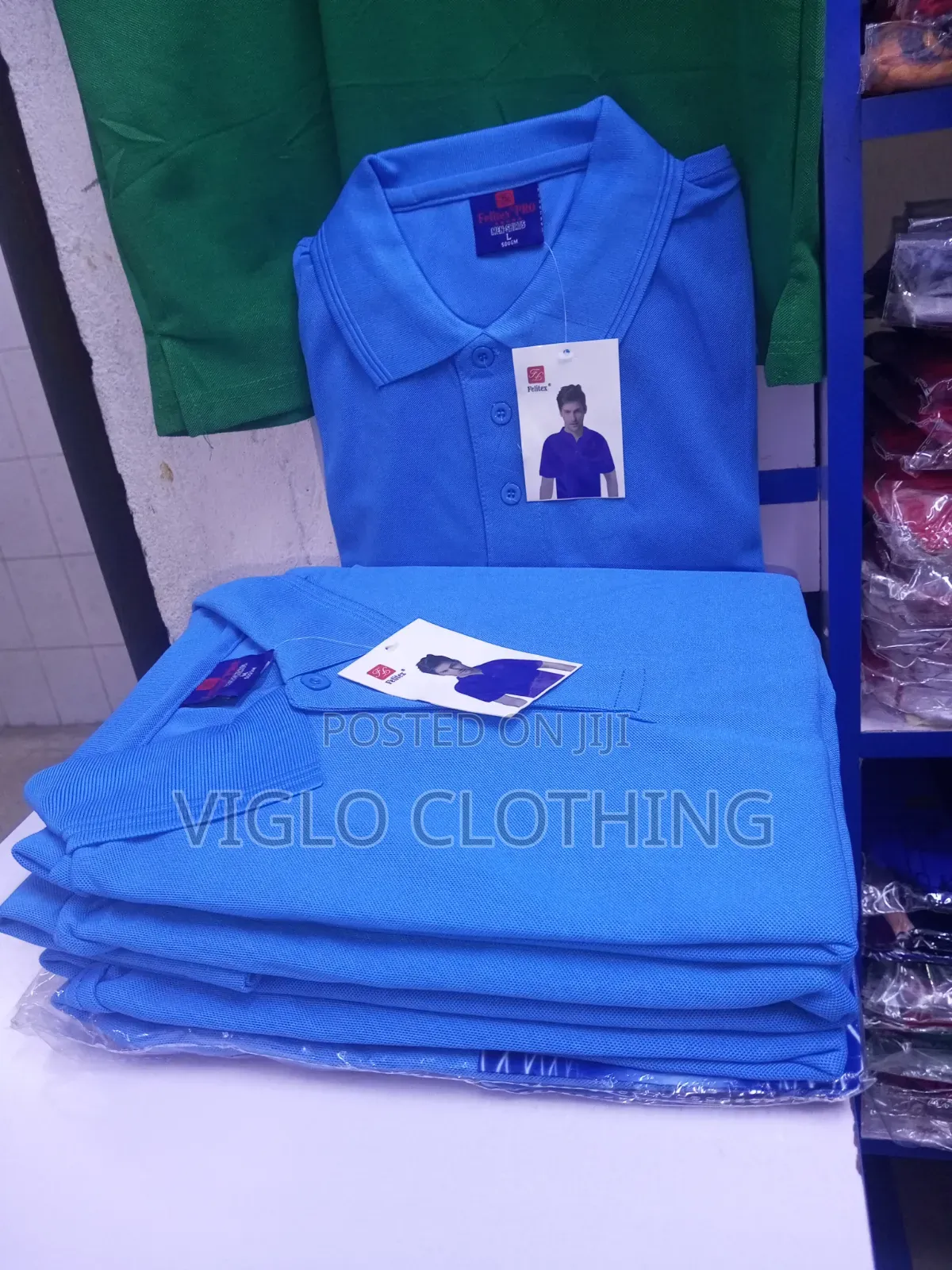 Lite Blue Poloshirts Available