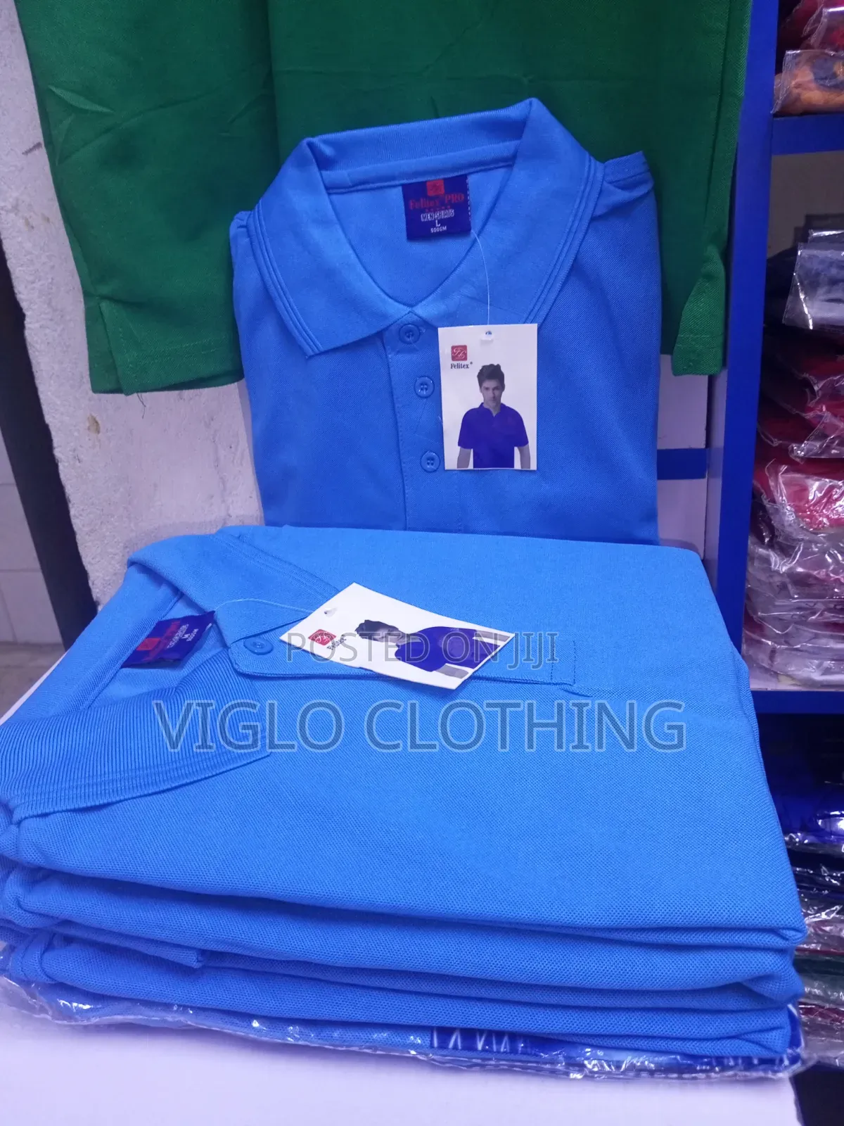 Lite Blue Poloshirts Available