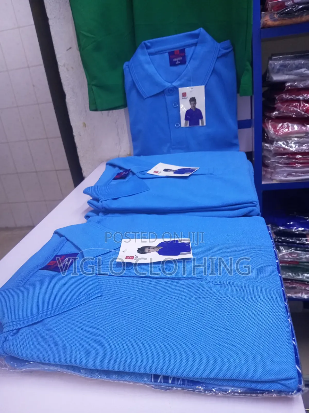 Lite Blue Poloshirts Available