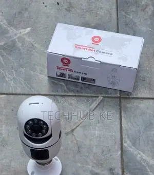 Dual Lens Smart Light Bulb Camera With Night Vision CCTV