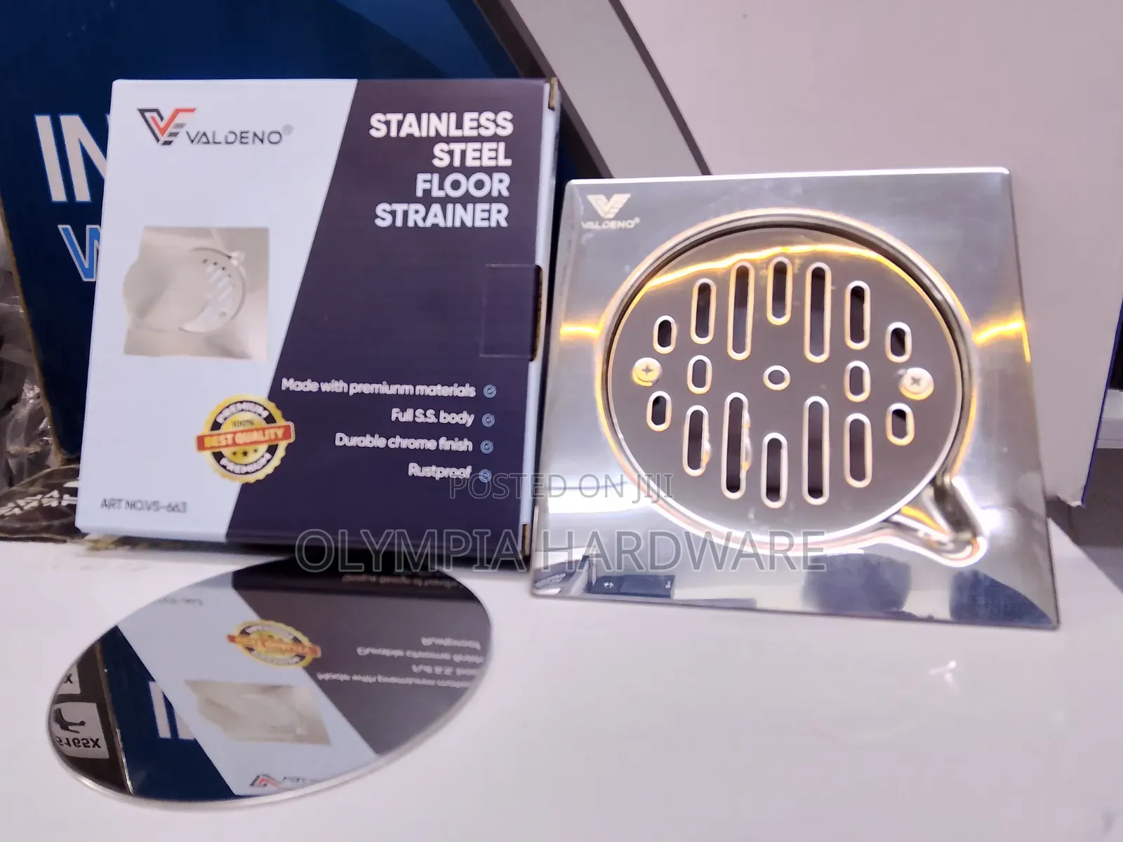 Valdeno Silver Floor Drain (15x15