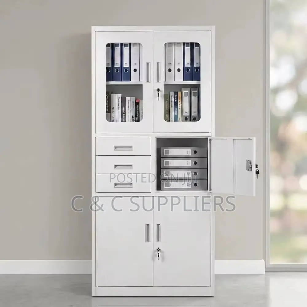 Metallic File Cabinet With an in Built Safe