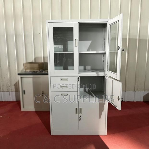 Metallic File Cabinet With an in Built Safe