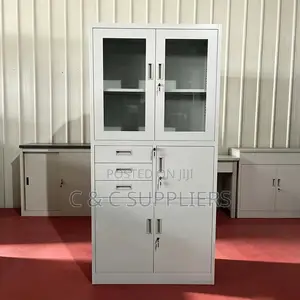 Metallic File Cabinet With an in Built Safe