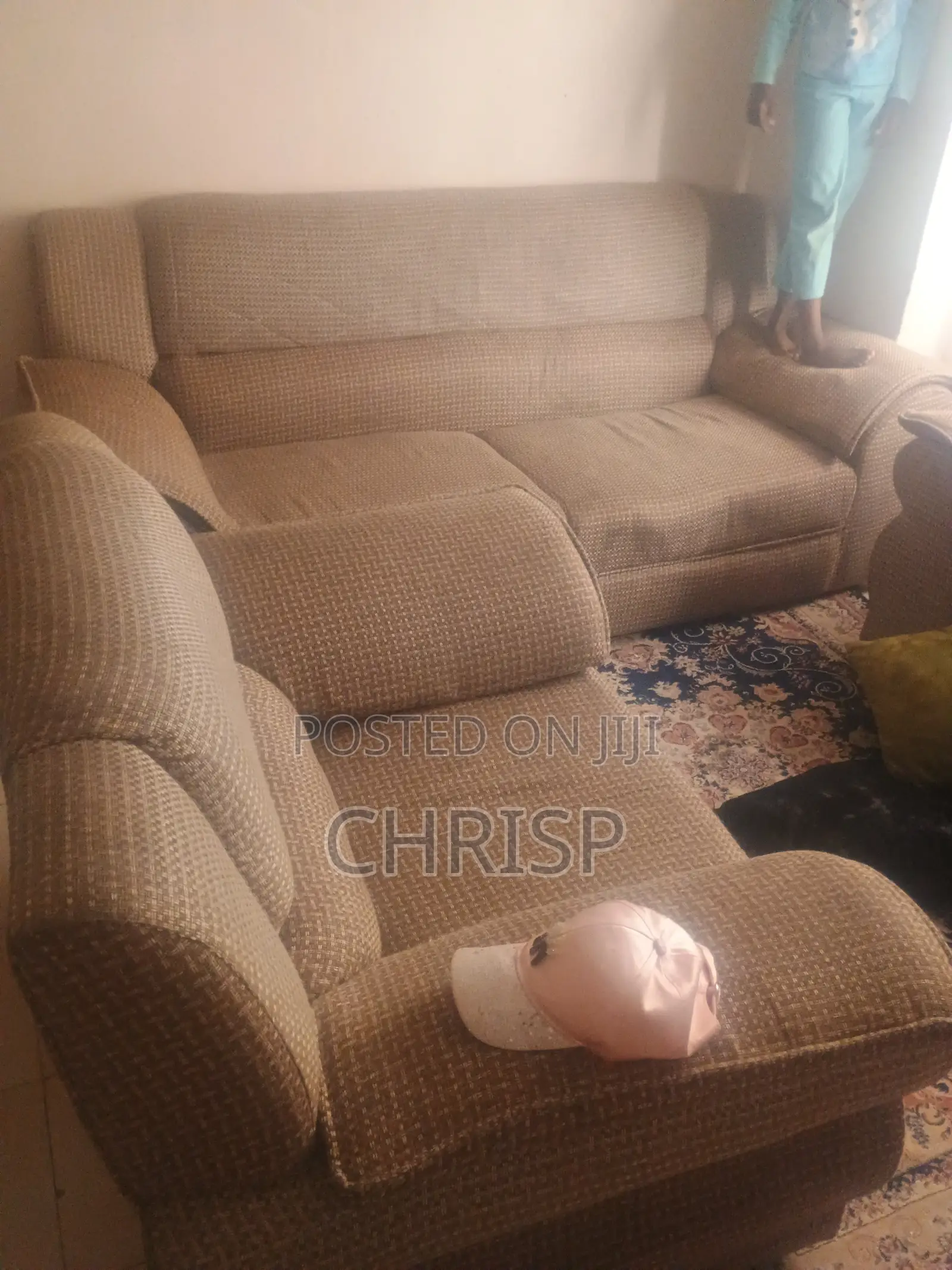 Classic Fabric Sofa Set – Spacious, Comfortable Elegant