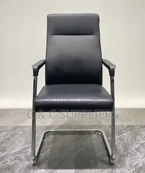 Leather Non Adjustable Reception Chair.