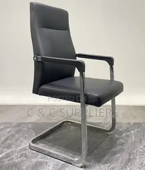 Leather Non Adjustable Reception Chair.
