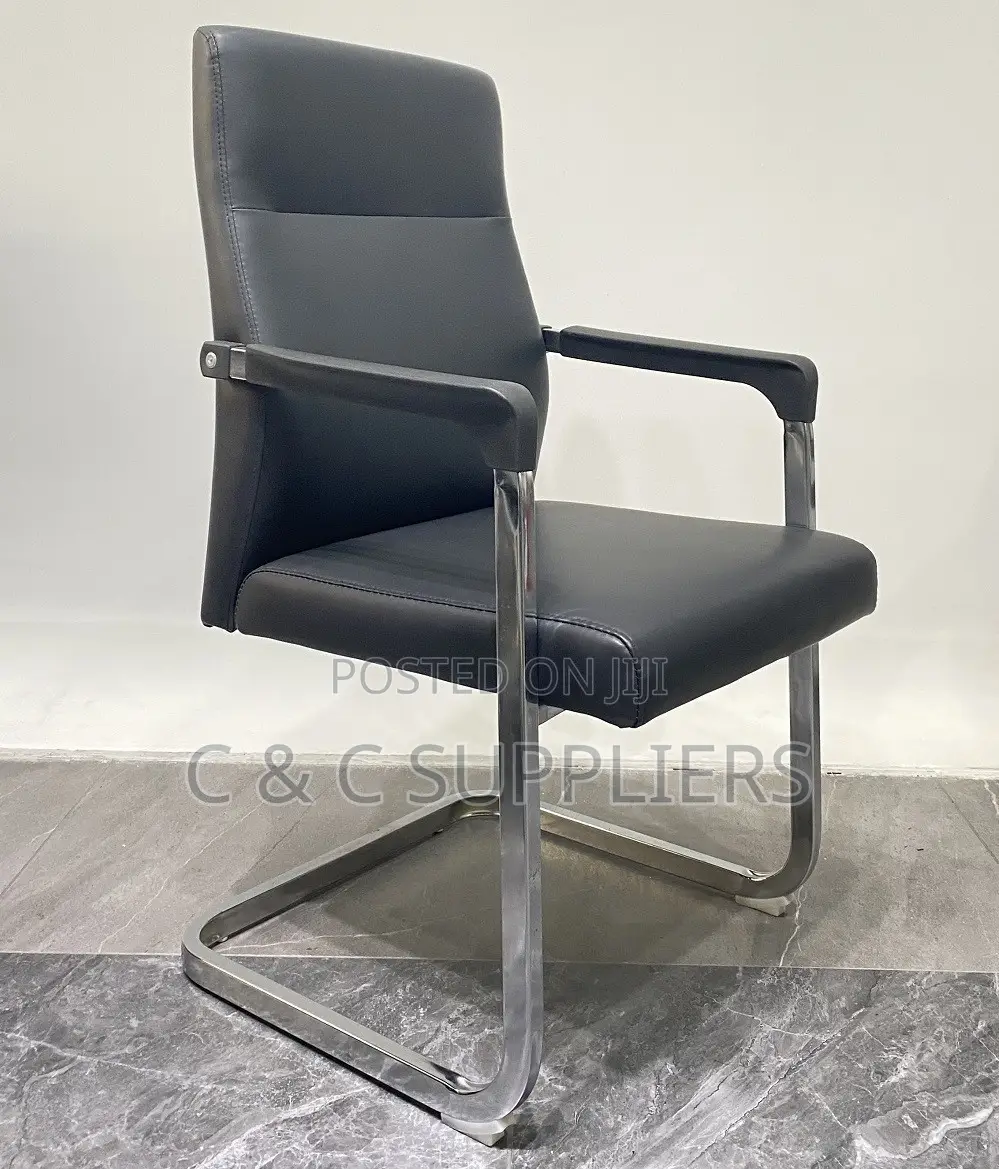 Leather Non Adjustable Reception Chair.