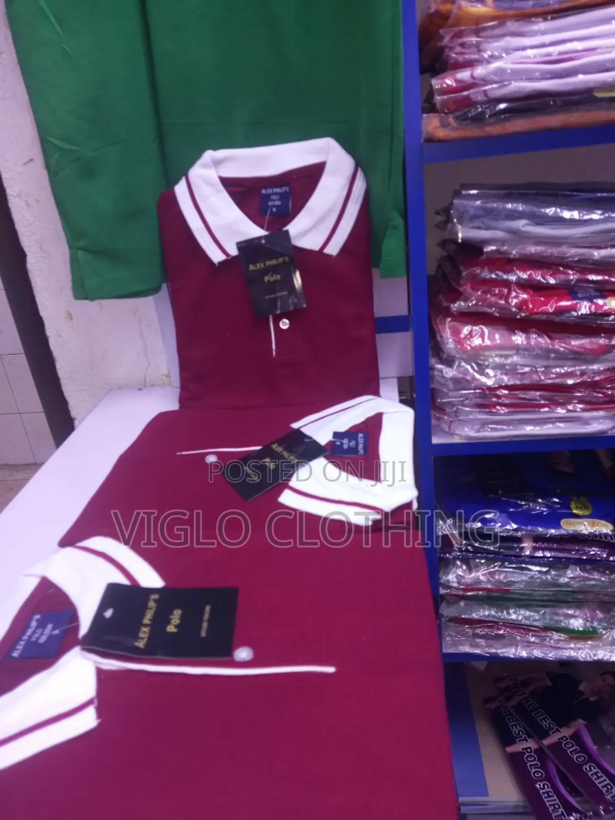 Maroon Body Collar White Poloshirts