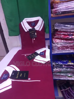 Maroon Body Collar White Poloshirts