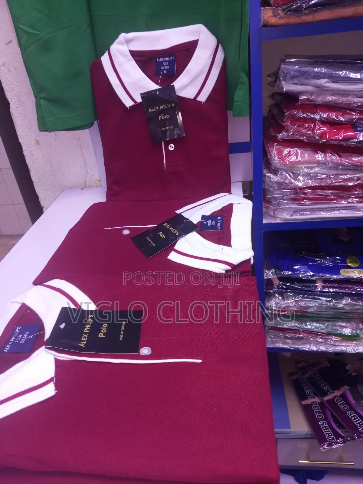 Maroon Body Collar White Poloshirts