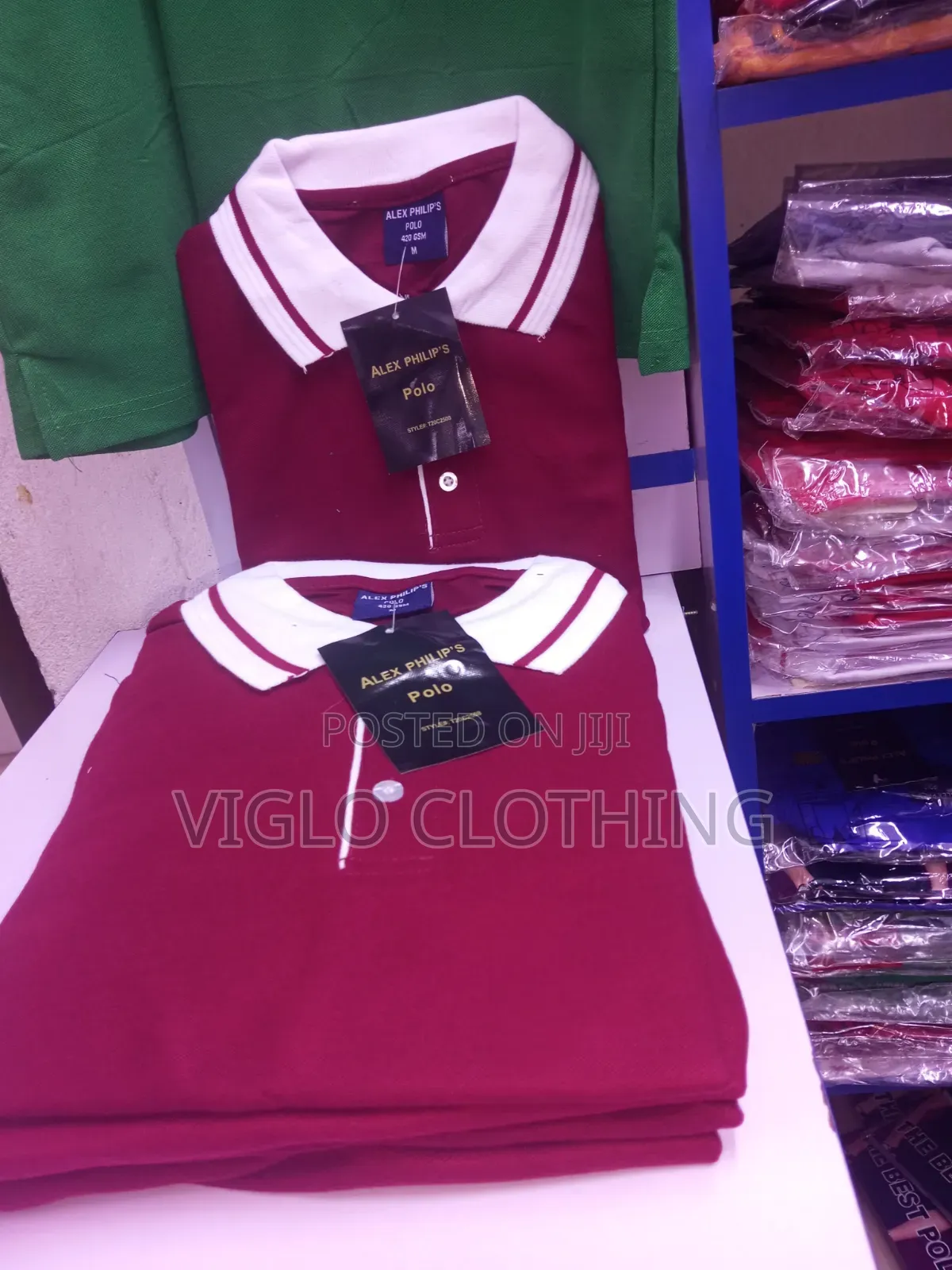 Maroon Body Collar White Poloshirts