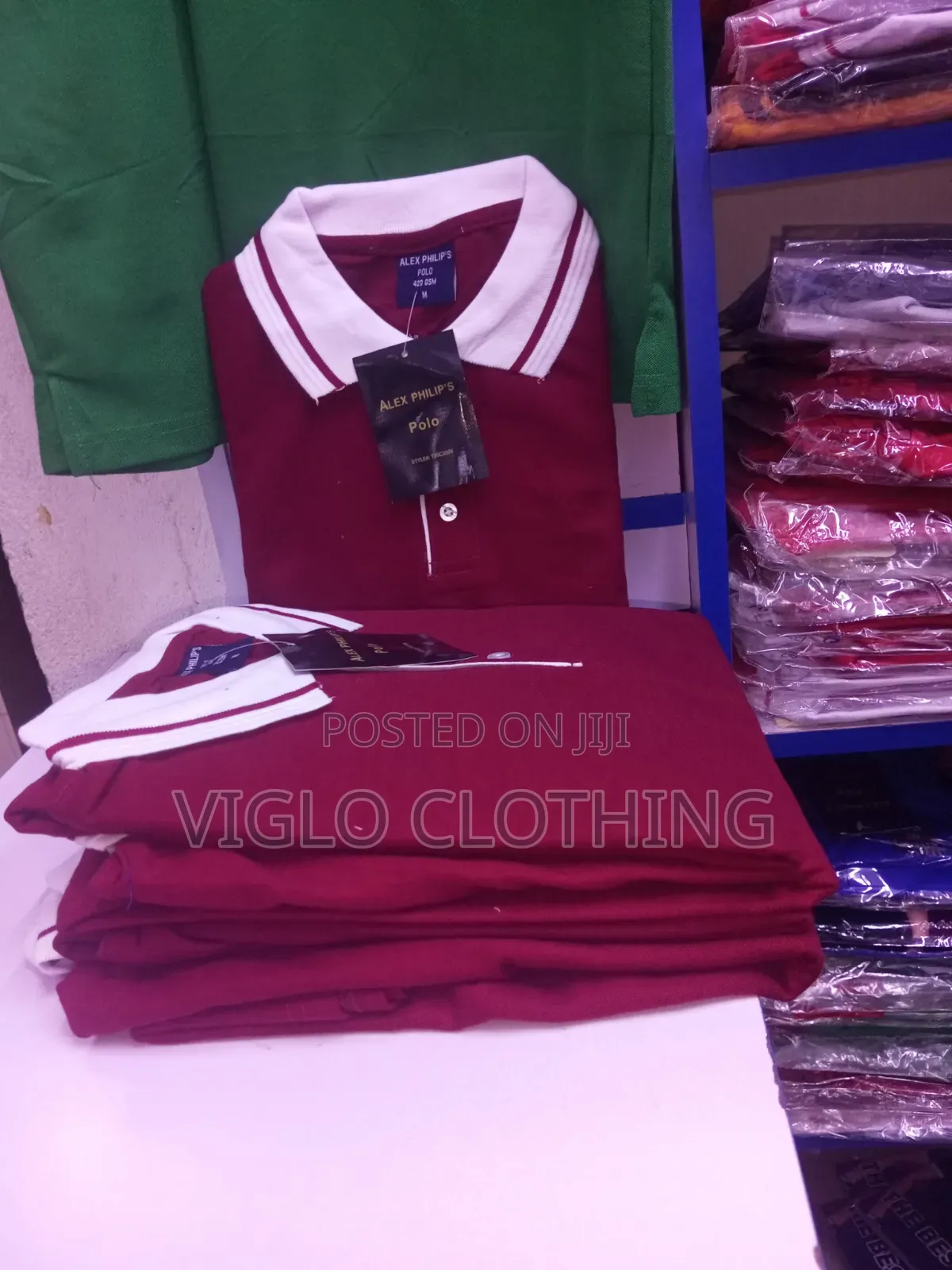 Maroon Body Collar White Poloshirts