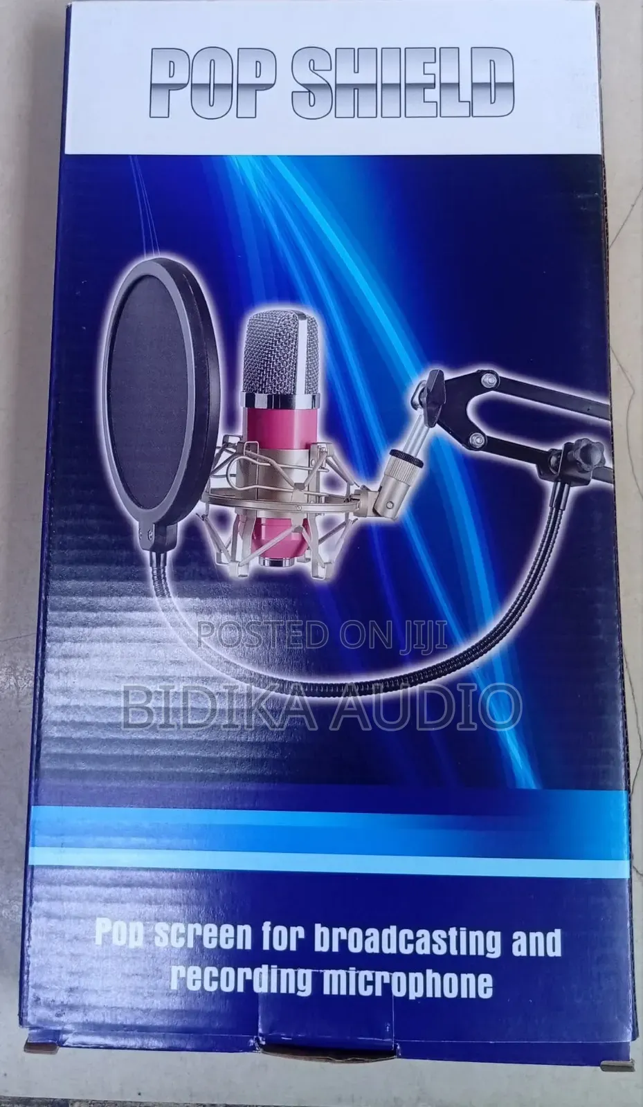 Dual-Layer Studio Microphone Pop Shield Filter With Flexible Gooseneck