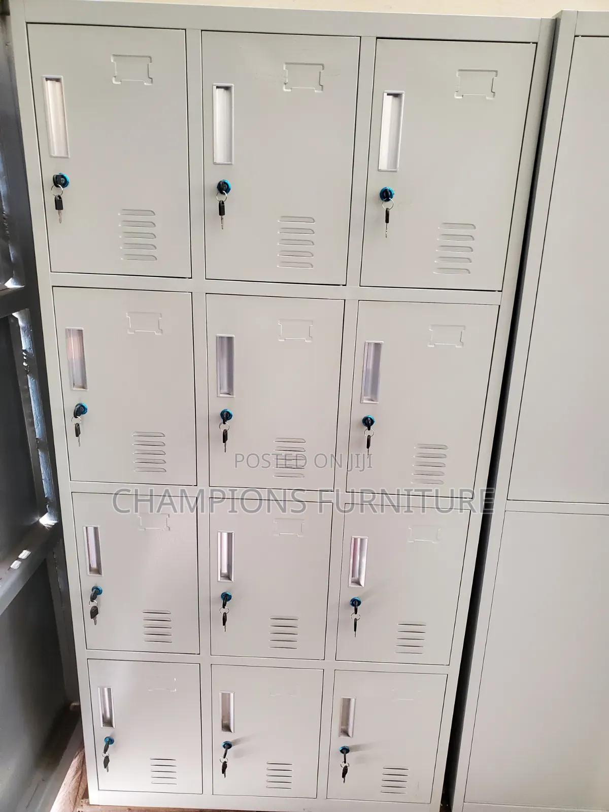 Multicompartment 12 Lockers Steel Cabinet