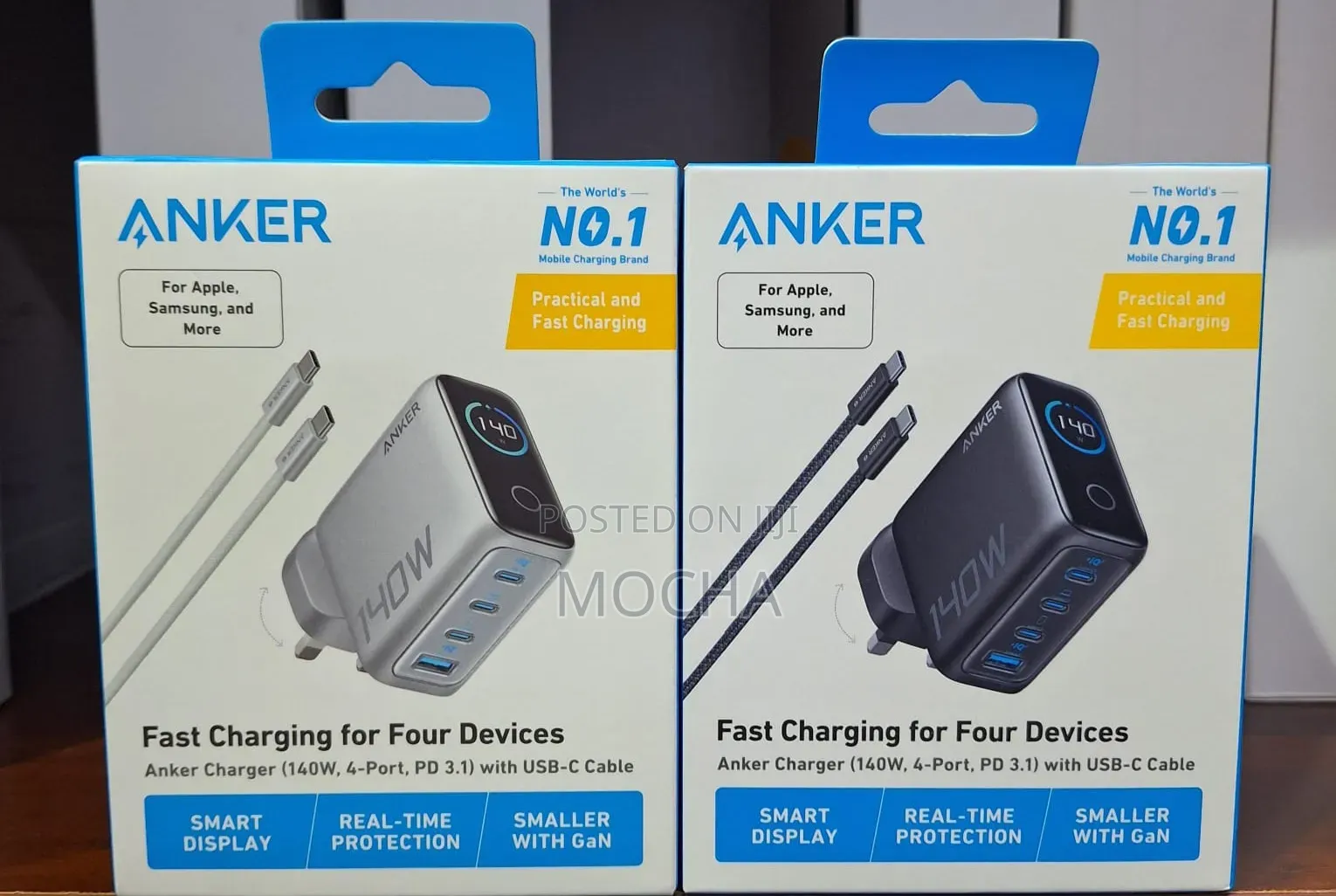 Anker Fast Charger (140W, 4-Port, PD 3.1, 3-Pin)