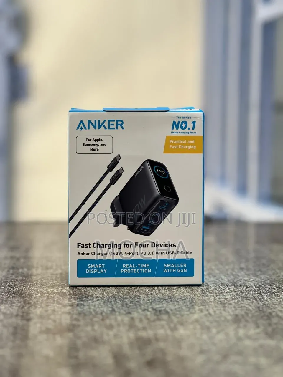 Anker Fast Charger (140W, 4-Port, PD 3.1, 3-Pin)
