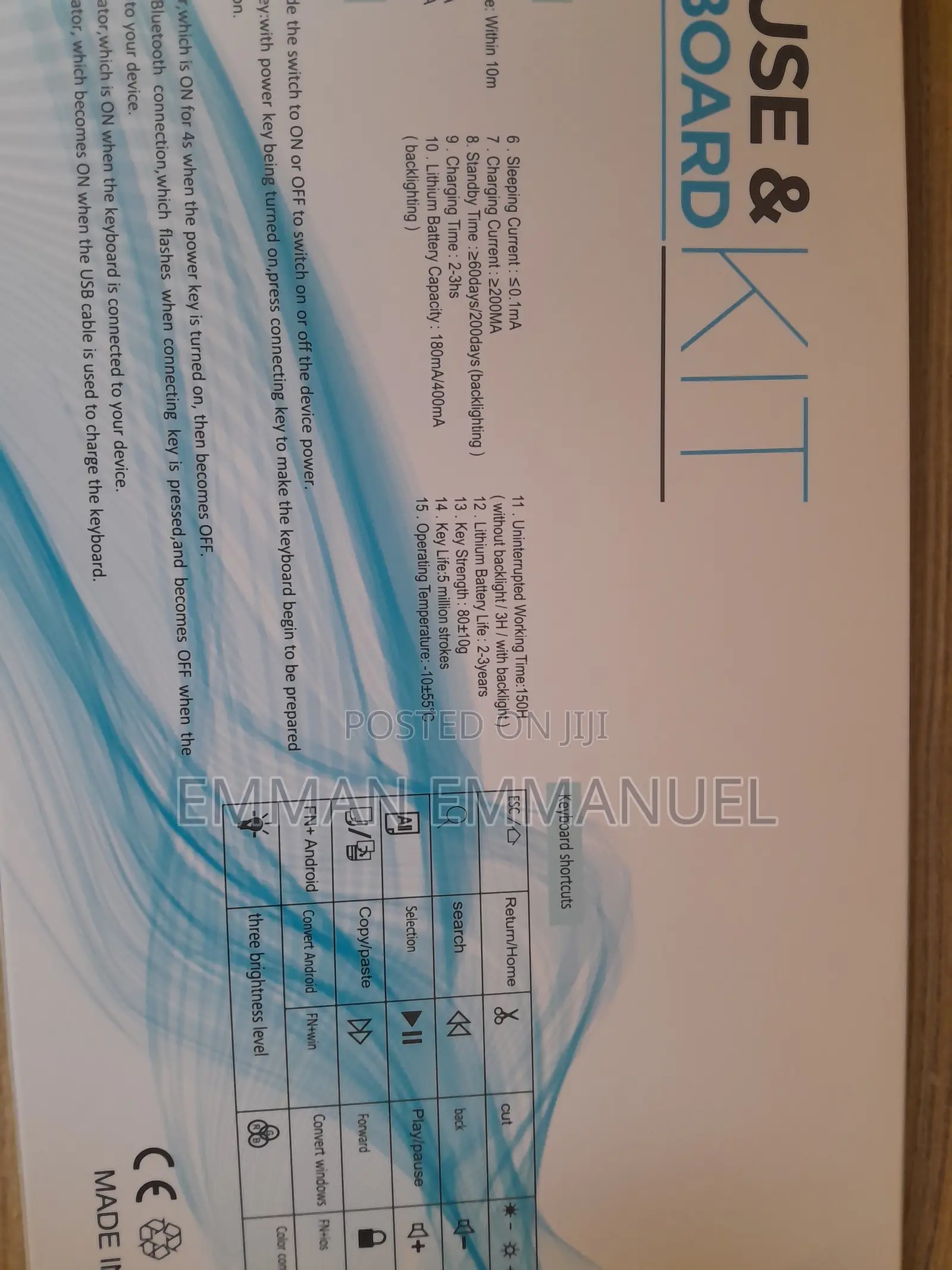 Wireless Keyboard Mouse Kit