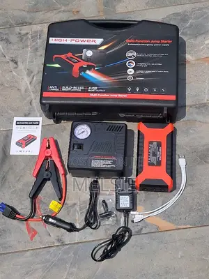 Car Jump Starter With Smart Jumper Cables Air Compressor – 12V