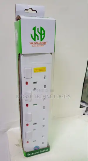Multi-Socket Extension Power Strip With Individual Switches