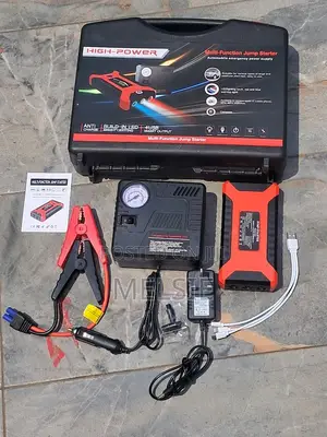 Car Jump Starter 12V With Smart Jumper Cables Tyre Inflator