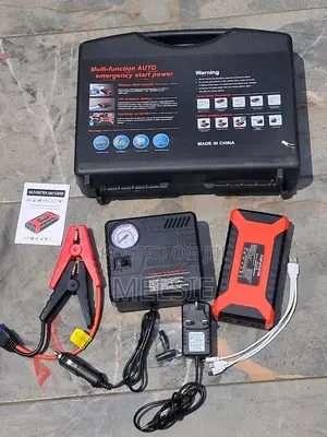 Car Jump Starter 12V With Smart Jumper Cables Tyre Inflator