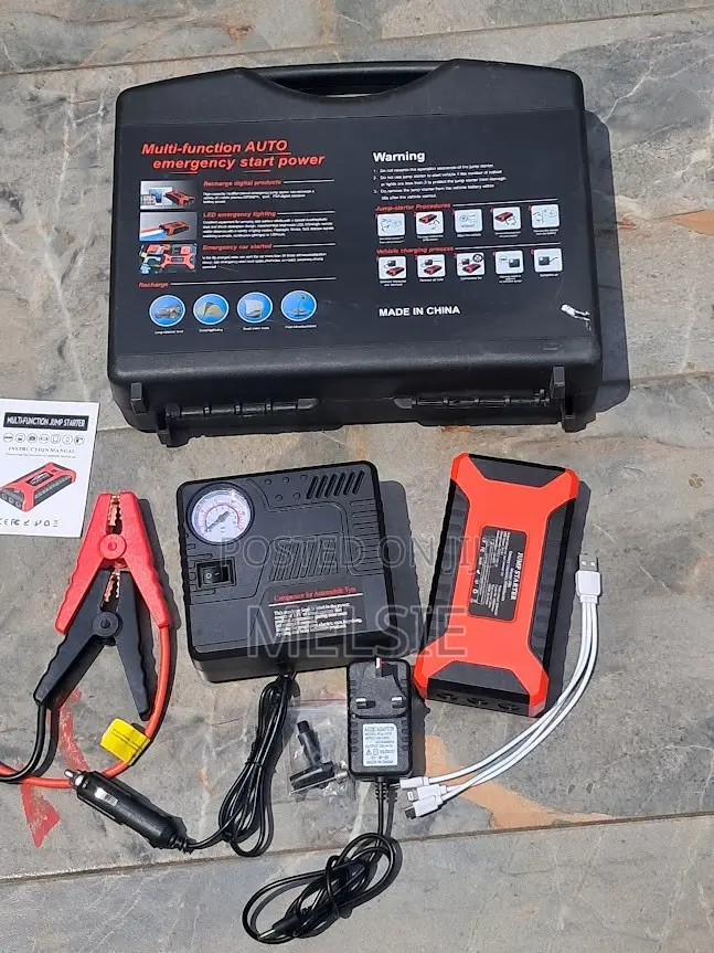 Car Jump Starter With Air Compressor – Portable Battery Booster