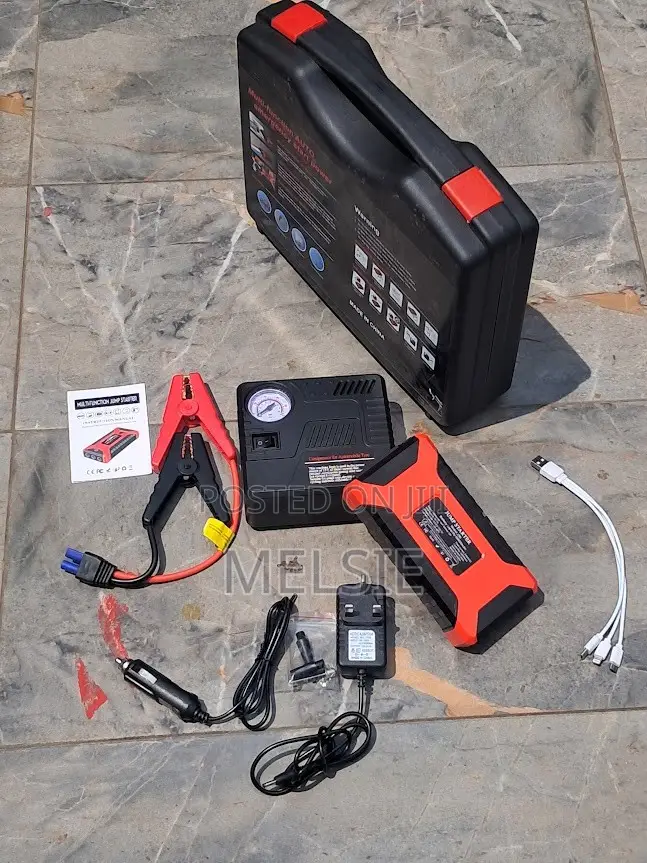 Car Jump Starter 12V Portable Battery Booster With Smart Cables
